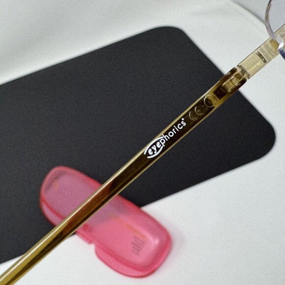 Eyephorics Eyeglasses  Clear Brown Swiss Rimless Frame Only  Read - Picture 6 of 12